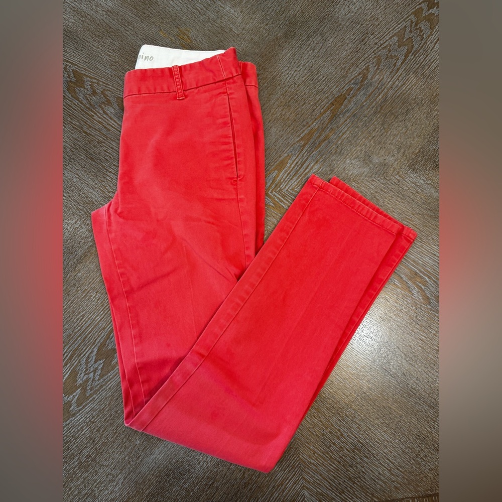 J. Crew Coral Bennett Chino Size 2 Waist 30” Inseam 31” Mid Rise Cotton